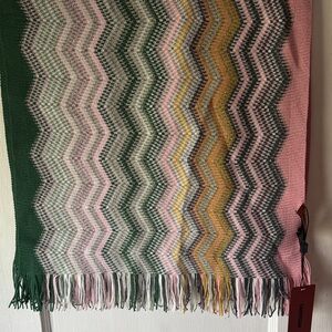 Missoni Pink and Gray Chevron Scarf